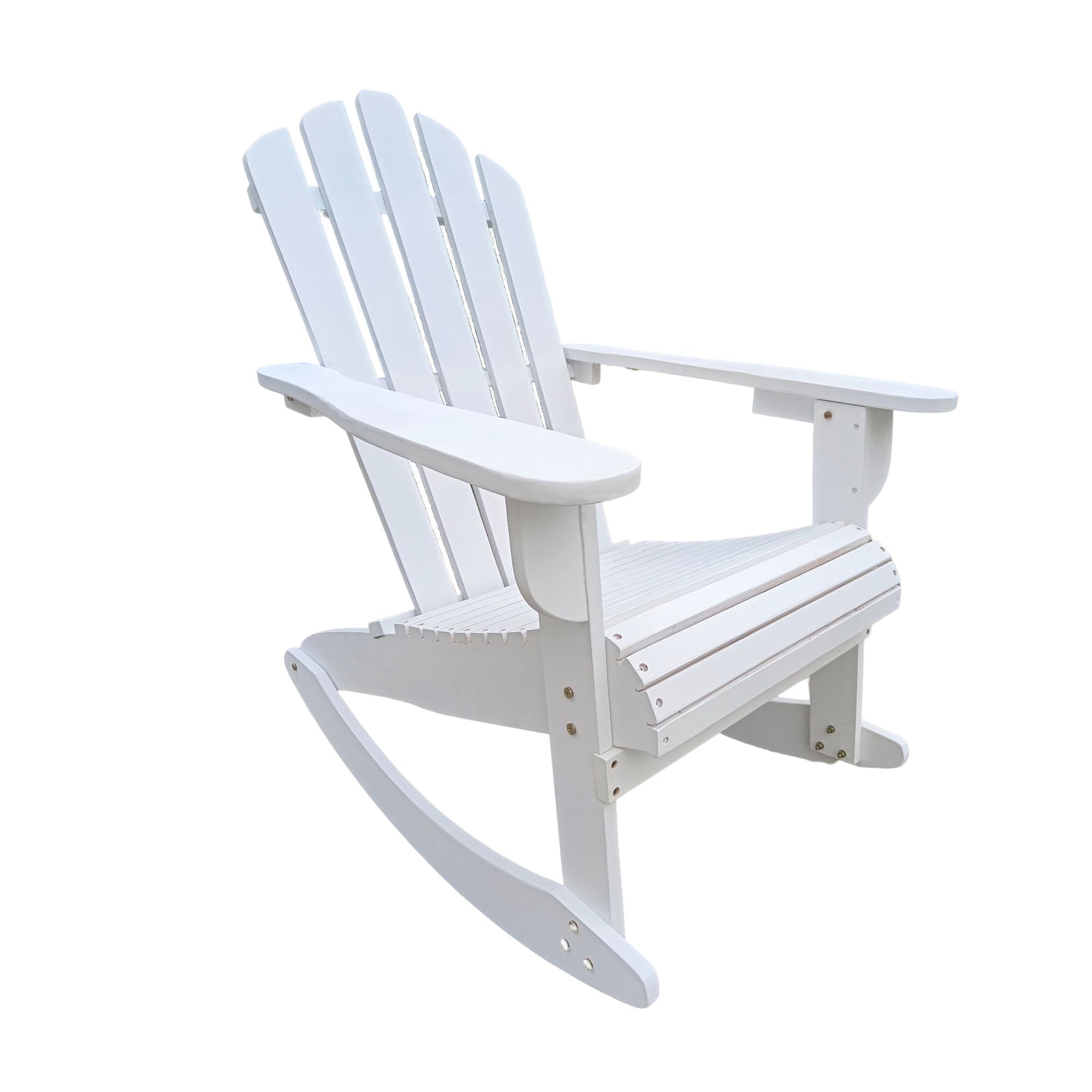 Reclining Wooden Outdoor Rocking Adirondack chair White - Atlantic Fine Furniture Inc