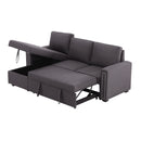 Orisfur. 83" Pull Out Sleeper Sofa Reversible L-Shape 3 Seat Sectional Couch with Storage Chaise for Living Room Furniture Set - Atlantic Fine Furniture Inc