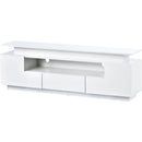 ON-TREND Modern, Stylish Functional TV stand with Color Changing LED Lights, Universal Entertainment Center, High Gloss TV Cabinet for 75+ inch TV, White - Atlantic Fine Furniture Inc