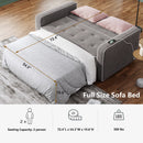 Orisfur. 66" Convertible Sleeper Bed, Adjustable Loveseat Couch with Dual USB Ports for Living Room Space - Atlantic Fine Furniture Inc
