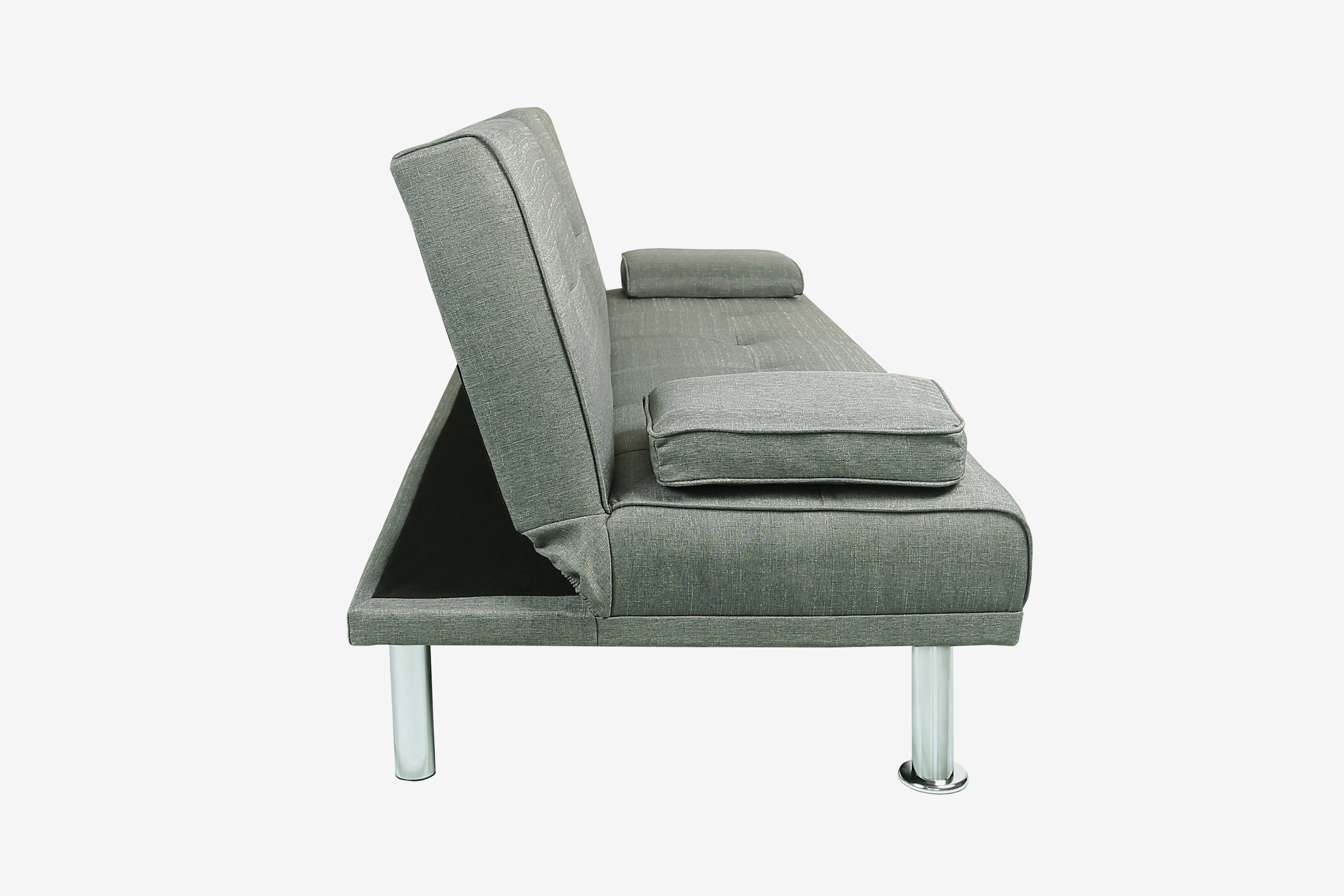 FUTON SOFA BED SLEEPER LIGHT GREY FABRIC(W22319412、W22332866) - Atlantic Fine Furniture Inc