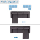 Orisfur. 83" Pull Out Sleeper Sofa Reversible L-Shape 3 Seat Sectional Couch with Storage Chaise for Living Room Furniture Set - Atlantic Fine Furniture Inc