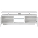ON-TREND Modern TV Stand for TVs up to 65inches with LED lights, 16 Colors, for Livingroom, Bedroom, White  (OLD SKU: WF280706AAK) - Atlantic Fine Furniture Inc