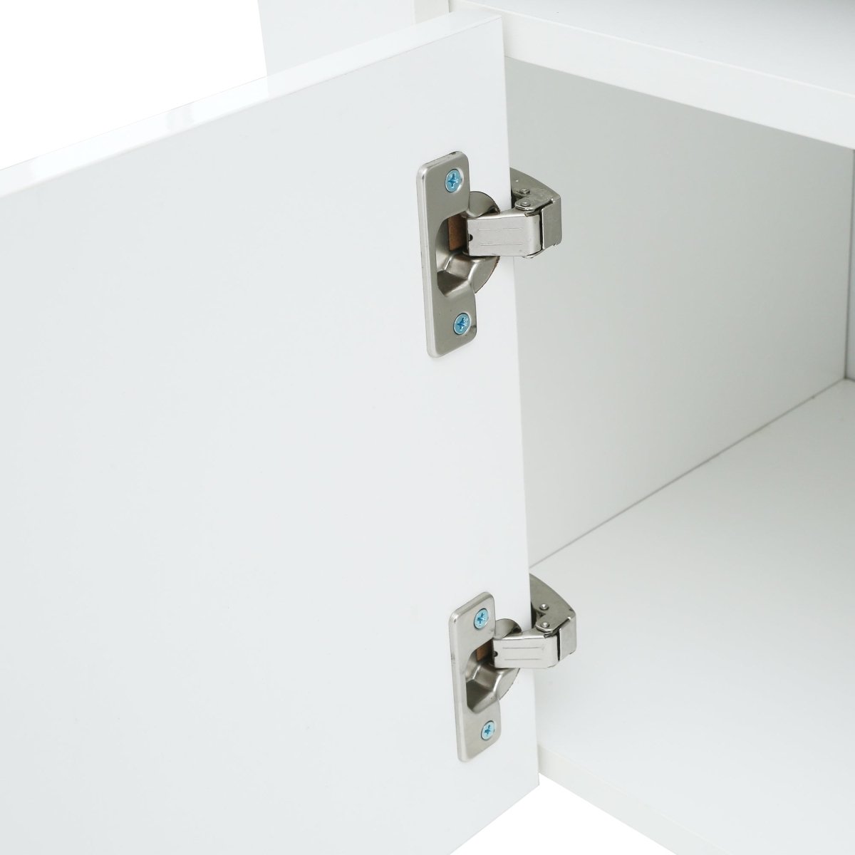 145 Modern 57" TV Stand Matte Body High Gloss Fronts with 16 Color LEDs - Atlantic Fine Furniture Inc