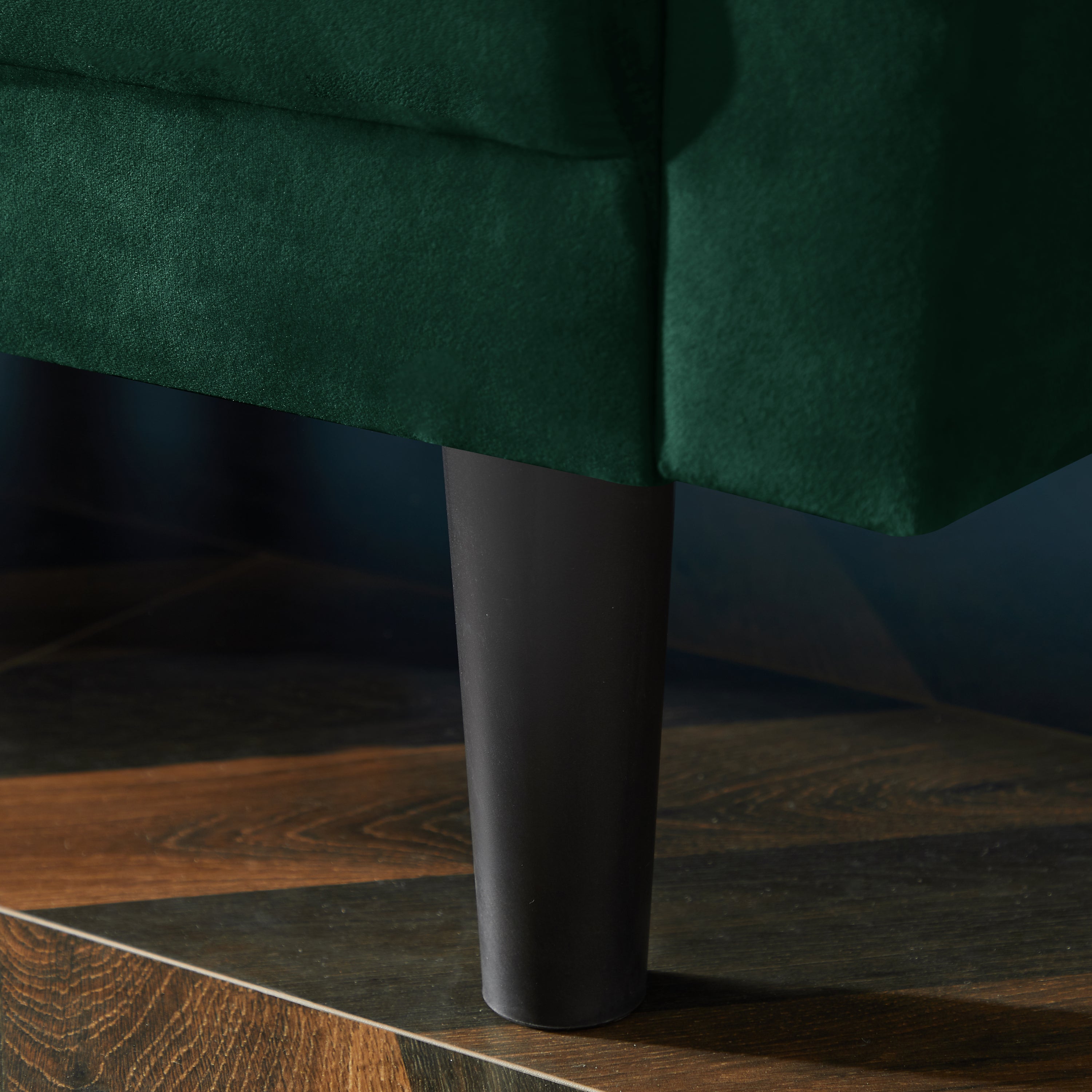 REVERSIBLE SECTIONAL SOFA SLEEPER WITH 2 PILLOWS DARK GREEN VELVET(W223S00426) - Atlantic Fine Furniture Inc
