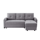 Orisfur. 81" Sleeper Sofa Bed Reversible Sectional Couch with Storage Chaise and Two Cup Holders for Living Room Furniture Set - Atlantic Fine Furniture Inc