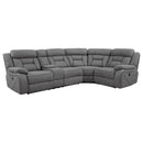 Higgins - Four-Piece Upholstered Power Sectional - Atlantic Fine Furniture Inc