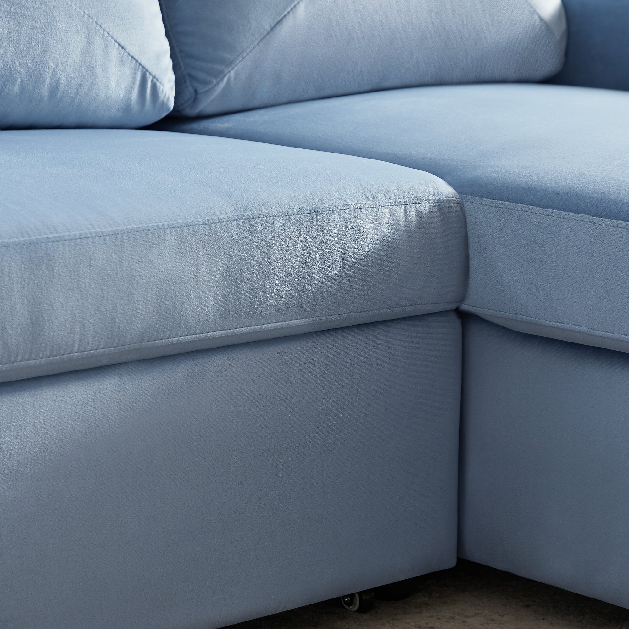 Orisfur. 83" Sleeper Sofa Bed Convertible Sectional Couch, 3-Seater L-Shape Corner Couch with Storage Chaise for Living Room Apartment - Atlantic Fine Furniture Inc