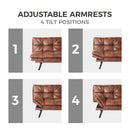 Convertible Memory Foam Futon Couch Bed, Modern Folding Sleeper Sofa-SF267PUCH - Atlantic Fine Furniture Inc