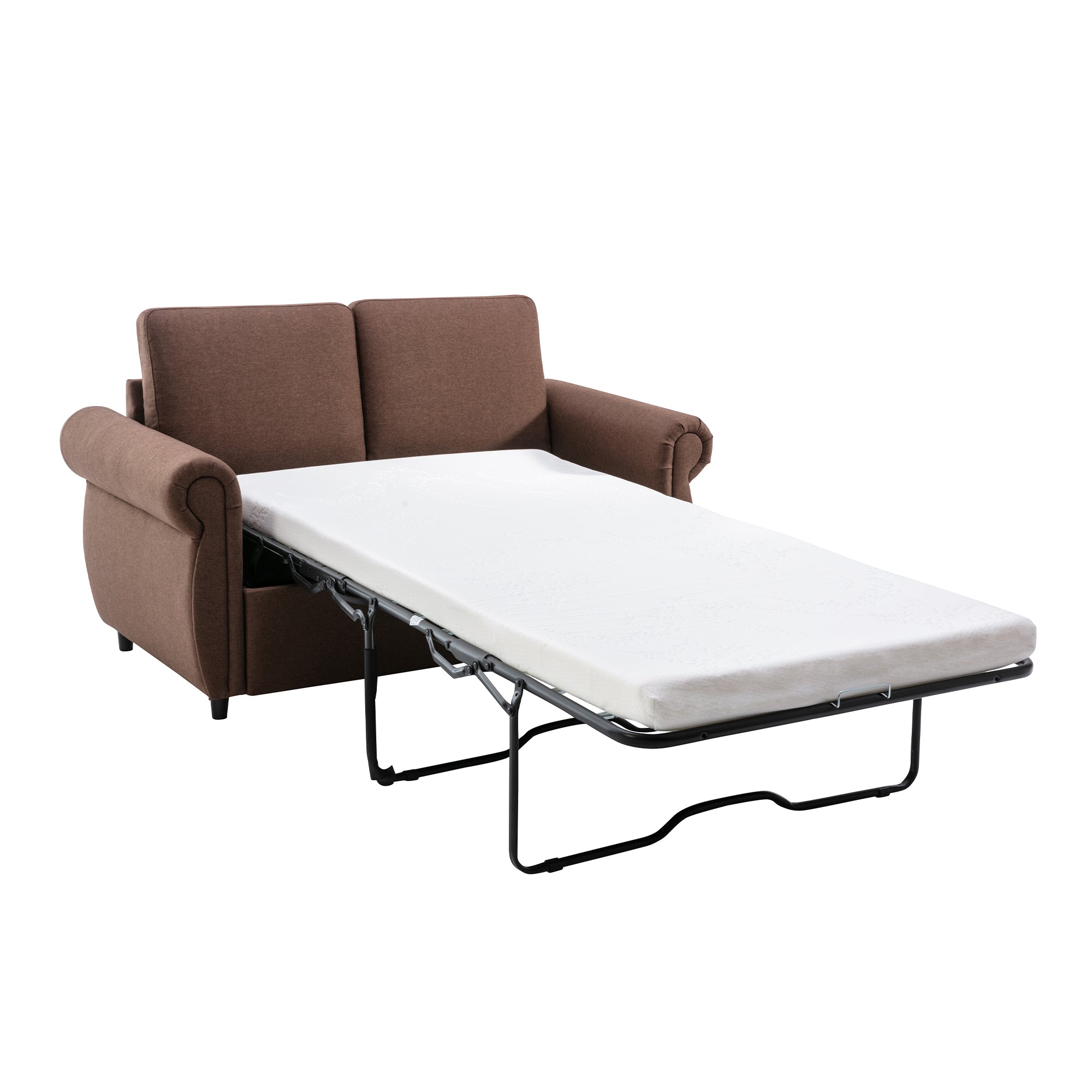 Orisfur Pull Out Sofa Bed Loveseat Sleeper with Twin Size Memory Mattress for Living Room Spaces - Atlantic Fine Furniture Inc