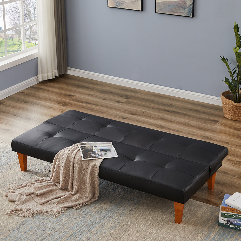 PU Leather Sofa Bed Couch , Convertible Folding Futon Sofa Bed , Recliner Sleeper for Home Living Room . - Atlantic Fine Furniture Inc