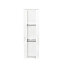 ON-TREND 4-Piece Wall Mount Floating TV Stand with See-through Media Storage Cabinet, Modern High Gloss Entertainment Center up to 70+ Inch TV, RGB Lights for Living Room, Home Theater, White - Atlantic Fine Furniture Inc