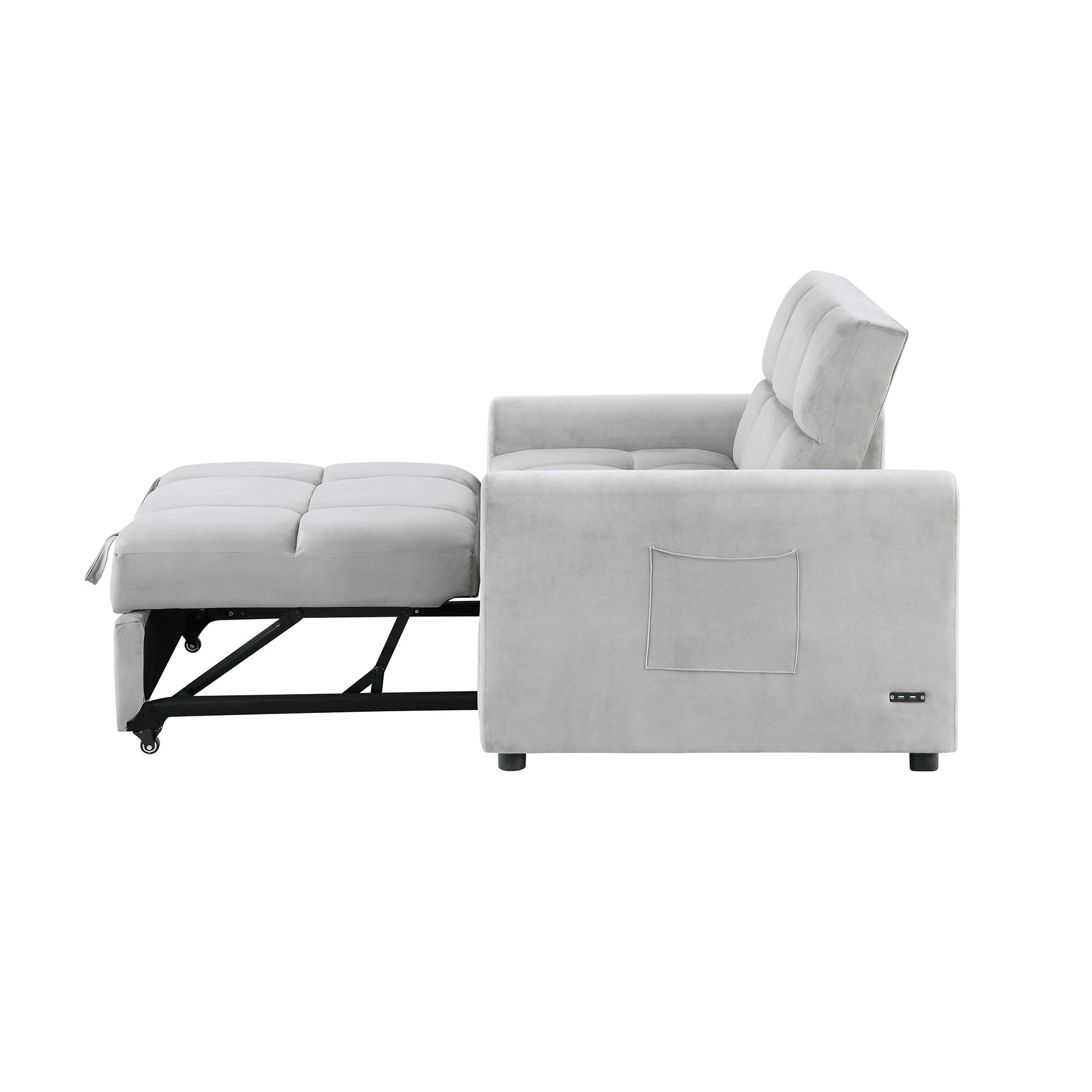 Orisfur. 50" Convertible Sleeper Bed, Adjustable Oversized Armchair with Dual USB Ports for Small Space - Atlantic Fine Furniture Inc