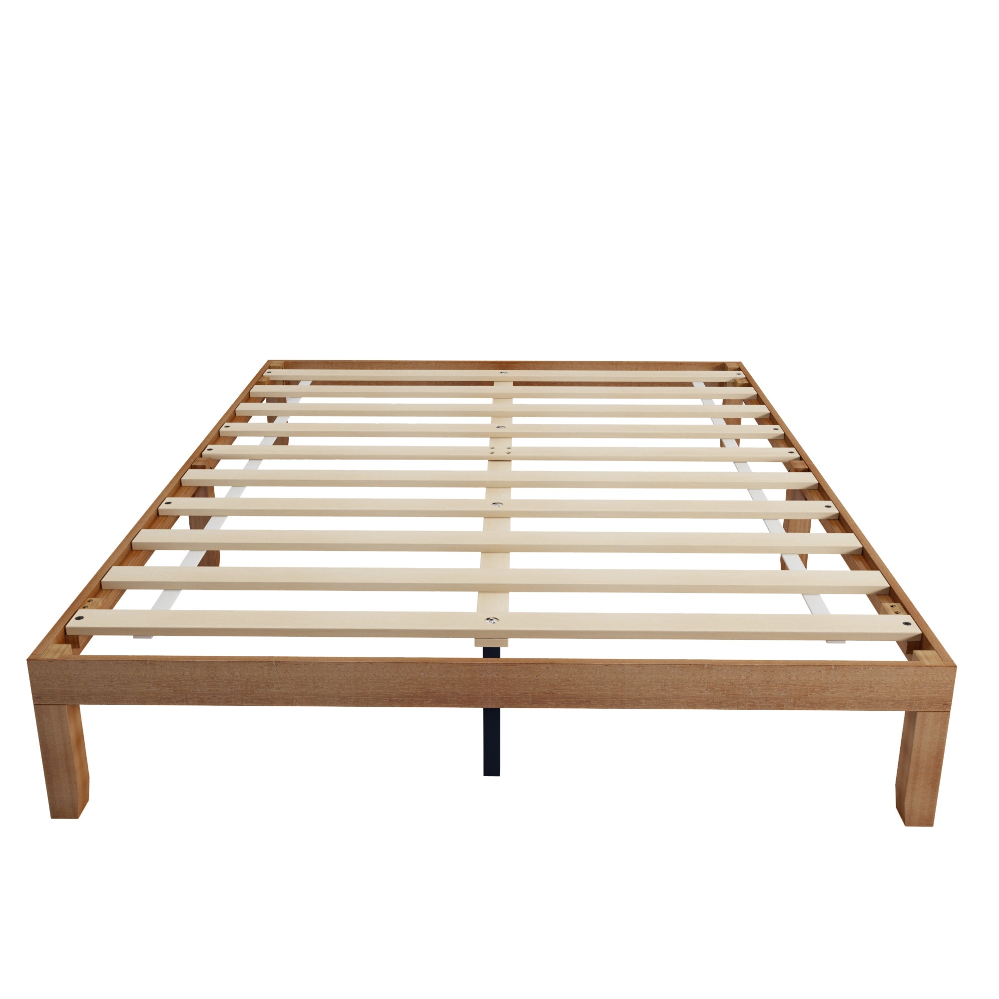 Queen Size Wood Platform Bed Frame,No Box Spring Needed,Strong Wood Slat Support, Easy Assembly - Atlantic Fine Furniture Inc