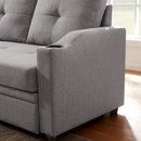 Orisfur. 81" Sleeper Sofa Bed Reversible Sectional Couch with Storage Chaise and Two Cup Holders for Living Room Furniture Set - Atlantic Fine Furniture Inc