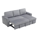 Orisfur. 83" Pull Out Sleeper Sofa Reversible L-Shape 3 Seat Sectional Couch with Storage Chaise for Living Room Furniture Set (Old SKU: SG000408AAA) - Atlantic Fine Furniture Inc
