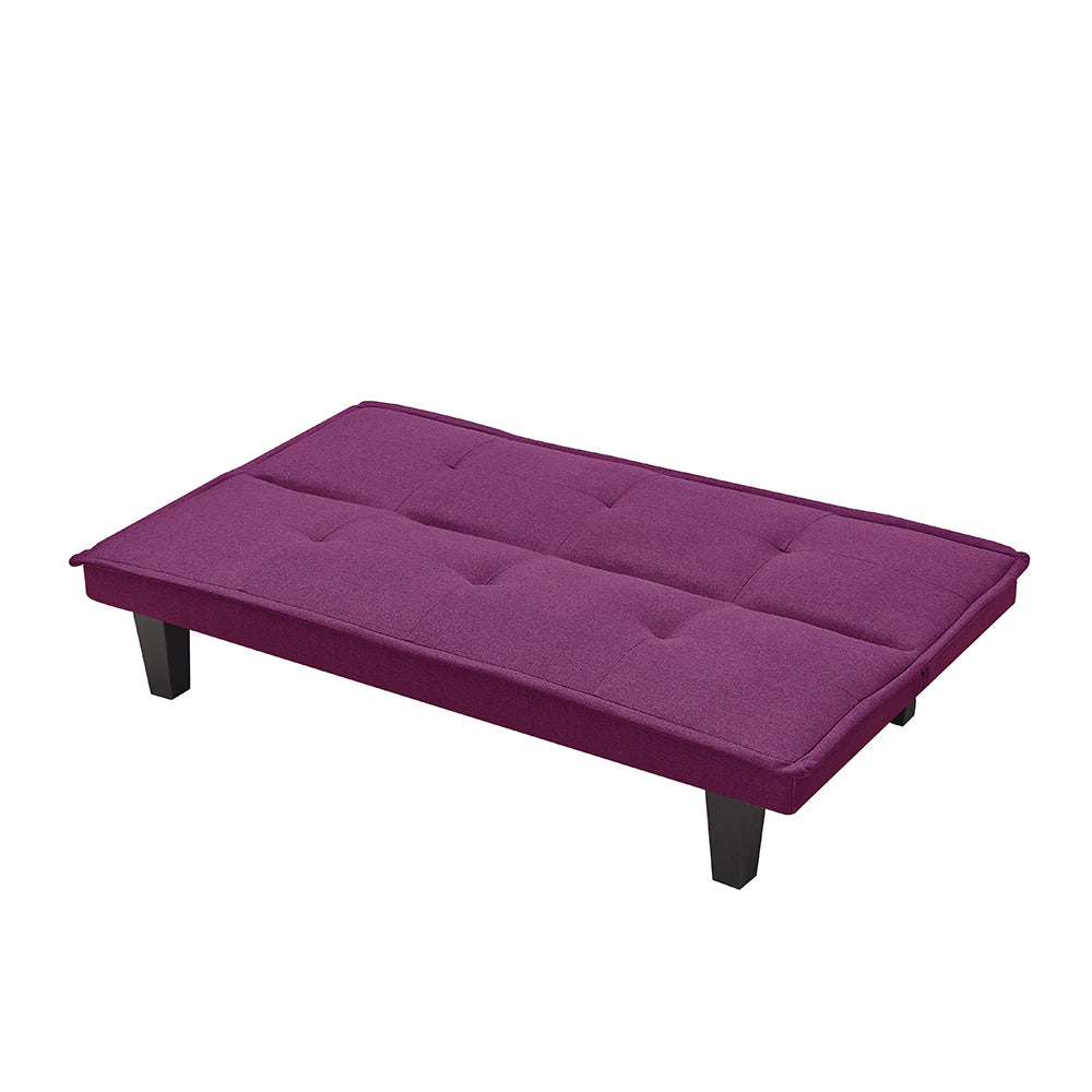 Modern Fabric Futon Sofa Bed , Convertible Folding Futon Sofa Bed Sleeper for Home Living Room .(Purple) - Atlantic Fine Furniture Inc