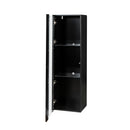 ON-TREND 4-Piece Wall Mount Floating TV Stand with See-through Media Storage Cabinet, Modern High Gloss Entertainment Center up to 70+ Inch TV, RGB Lights for Living Room, Home Theater, Black - Atlantic Fine Furniture Inc