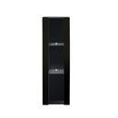 ON-TREND 4-Piece Wall Mount Floating TV Stand with See-through Media Storage Cabinet, Modern High Gloss Entertainment Center up to 70+ Inch TV, RGB Lights for Living Room, Home Theater, Black - Atlantic Fine Furniture Inc
