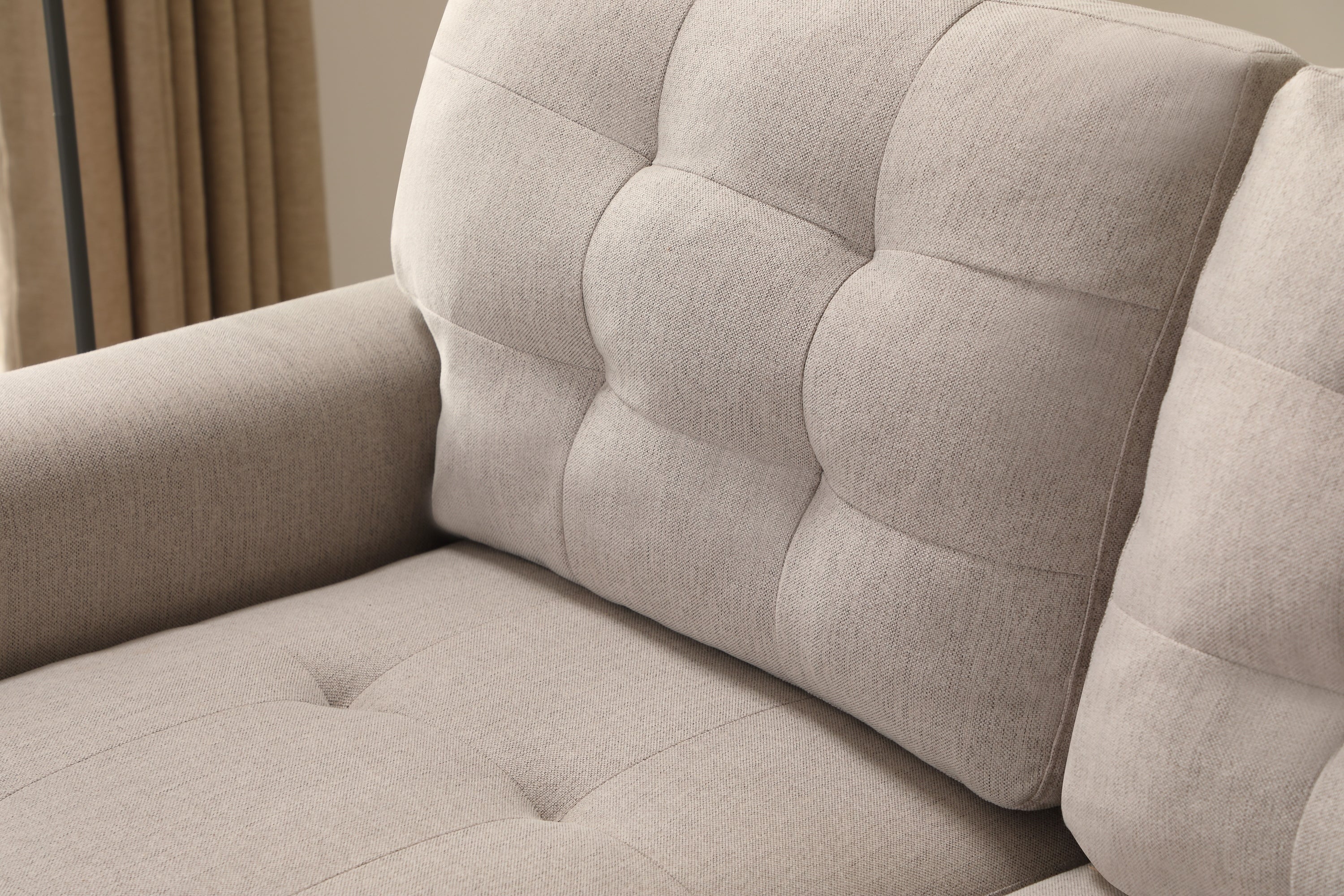Upholstery Sleeper Sectional Sofa Beige - Atlantic Fine Furniture Inc