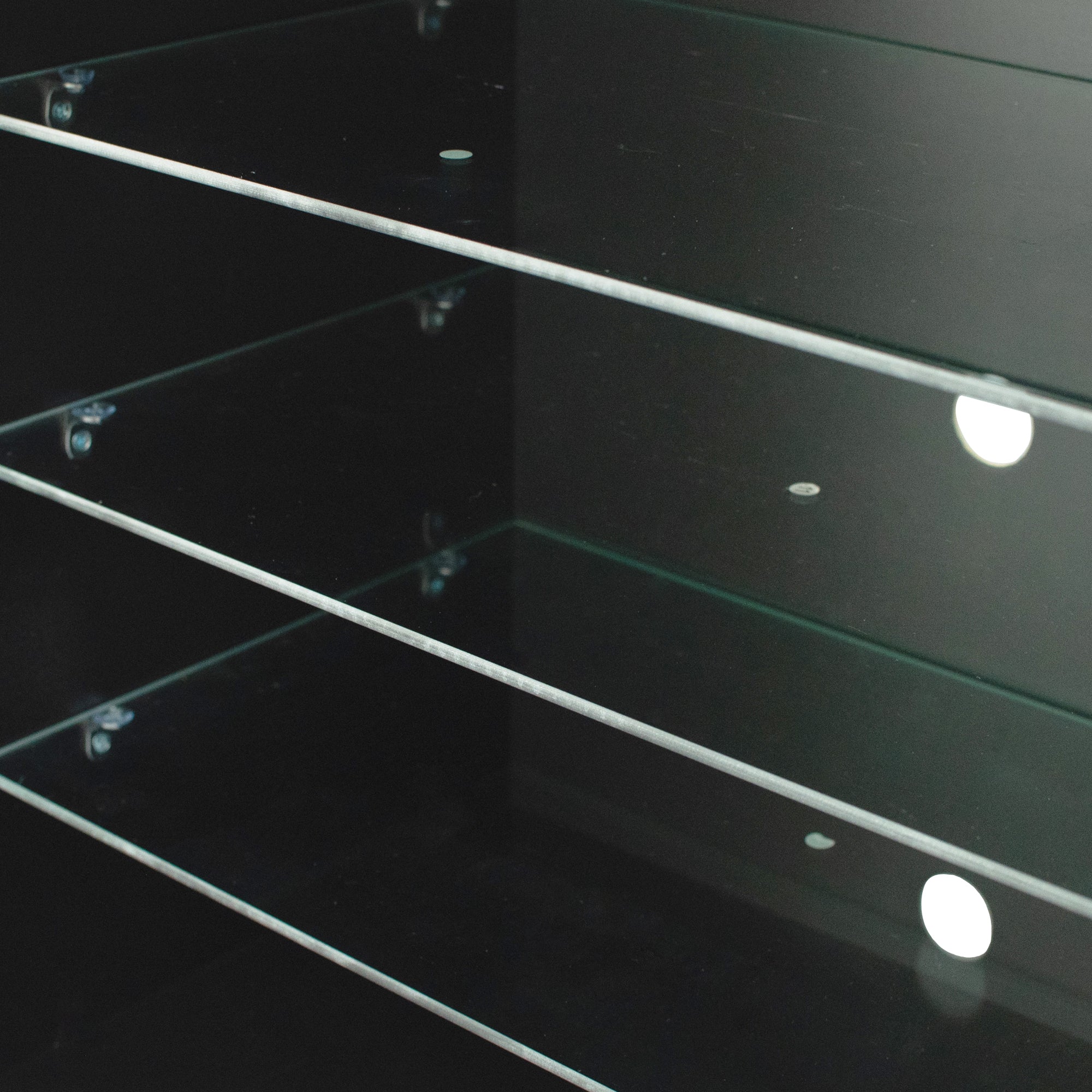 FURNITURE & TV Stand Matte Body High Gloss Doors Modern TV Stand LED,Black - Atlantic Fine Furniture Inc