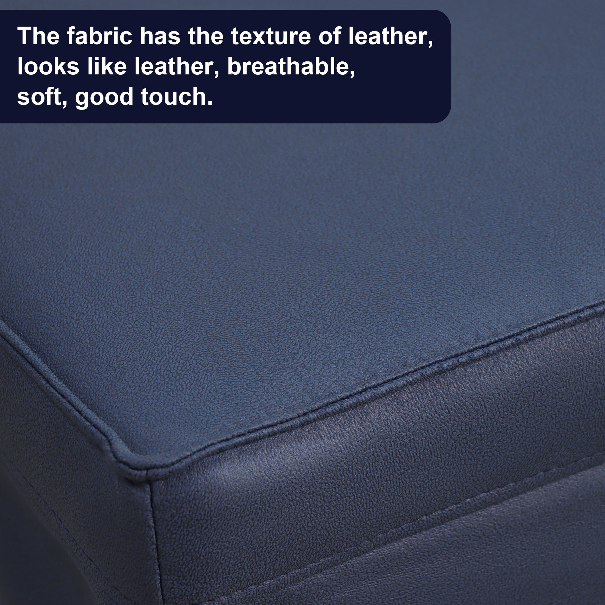 Sofa Bed 4 in 1 Ottoman Sleeper Bed Convertible Chair Bed with Adjustable Back Breathable Sleeper Guest Bed for Small Room, Blue - Atlantic Fine Furniture Inc