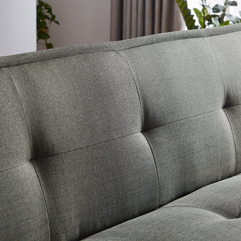 Modern Fabric Futon Sofa Bed , Convertible Folding Futon Sofa Bed Sleeper for Home Living Room .(Light Grey ) - Atlantic Fine Furniture Inc