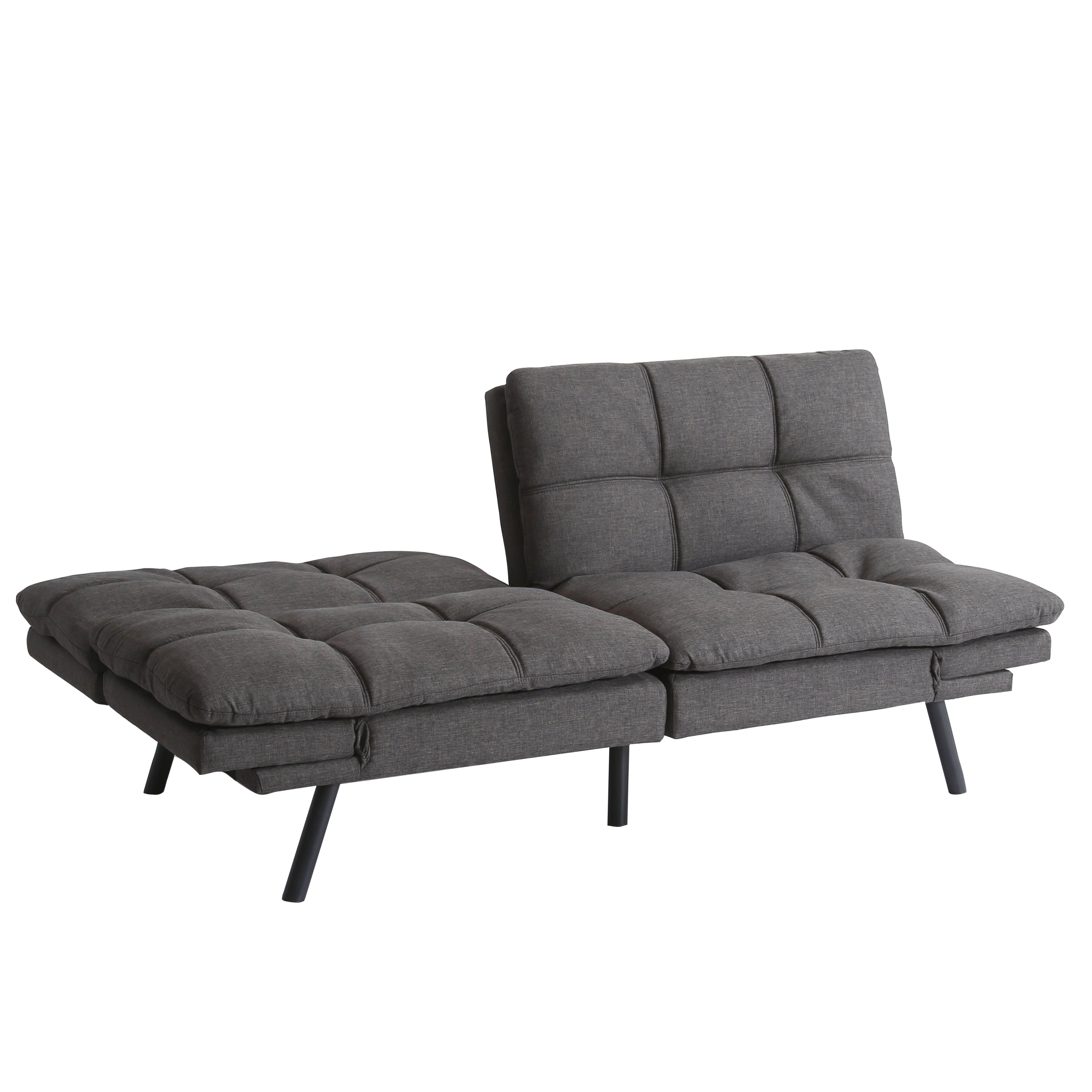 Convertible Memory Foam Futon Couch Bed, Modern Folding Sleeper Sofa-SF267FADGY - Atlantic Fine Furniture Inc