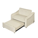 Orisfur. 50.6" Convertible Sleeper Bed, Adjustable Sofa Couch with Dual USB Ports for Living Room Space(Cream White) - Atlantic Fine Furniture Inc
