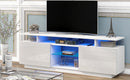 ON-TREND Modern TV Stand for TVs up to 65inches with LED lights, 16 Colors, for Livingroom, Bedroom, White  (OLD SKU: WF280706AAK) - Atlantic Fine Furniture Inc