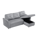 Orisfur. 83" Pull Out Sleeper Sofa Reversible L-Shape 3 Seat Sectional Couch with Storage for Living Room Furniture Set - Atlantic Fine Furniture Inc