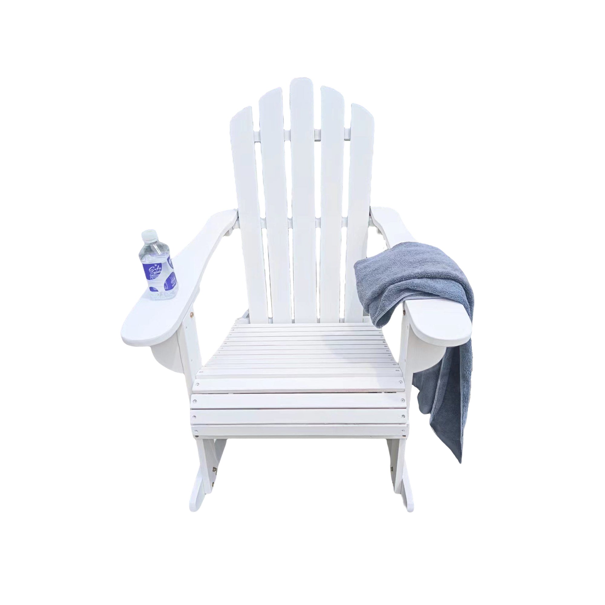 Reclining Wooden Outdoor Rocking Adirondack chair White - Atlantic Fine Furniture Inc
