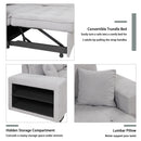 Orisfur. 104" Pull Out Sleeper Sofa Reversible L-Shape 3 Seat Sectional Couch with Storage Chaise and 2 Stools for Living Room Furniture Set - Atlantic Fine Furniture Inc