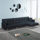 Sectional sofa couch sleeper black - Atlantic Fine Furniture Inc