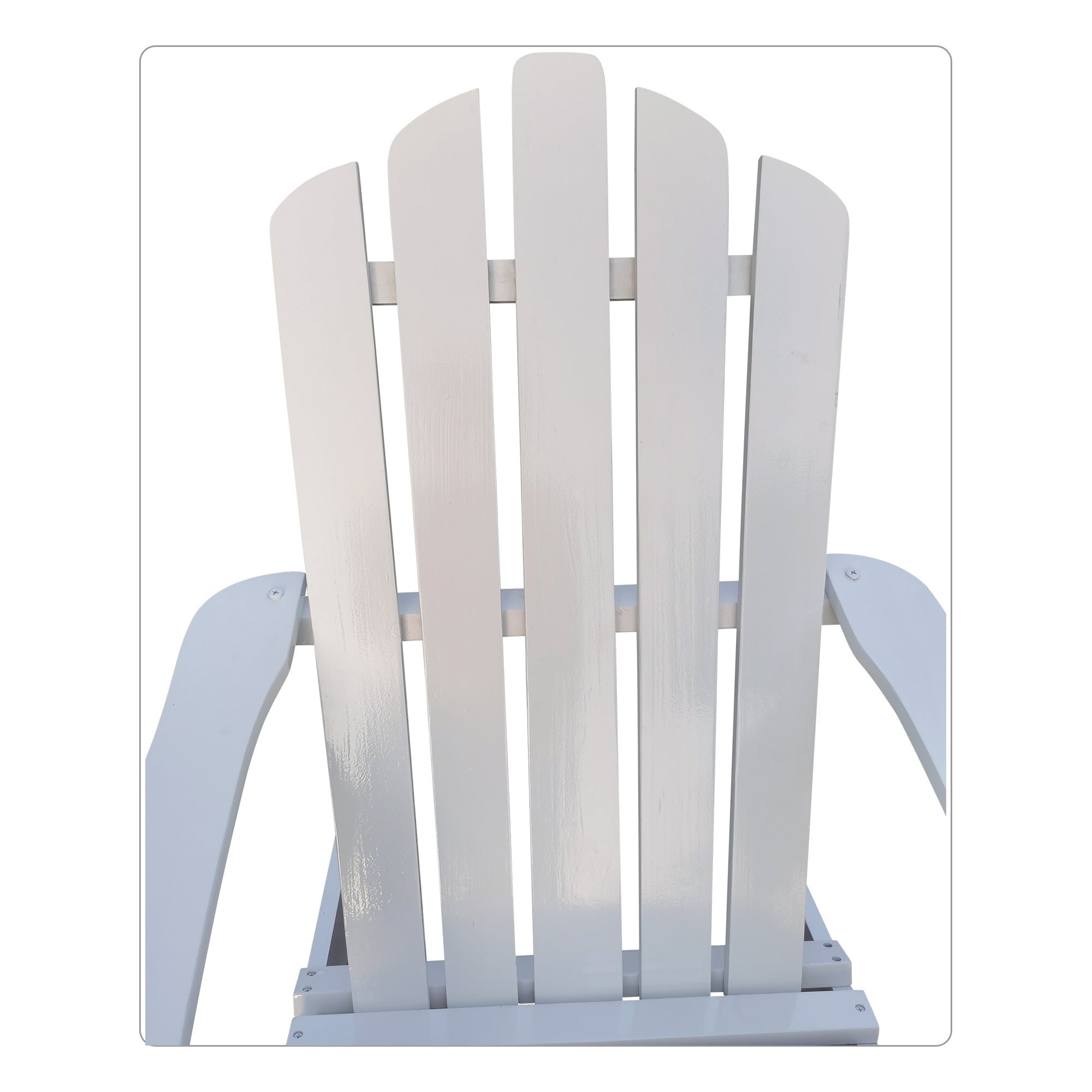 Outdoor or indoor Wood Reclining Adirondack chair White - Atlantic Fine Furniture Inc