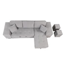 Orisfur. 104" Pull Out Sleeper Sofa Reversible L-Shape 3 Seat Sectional Couch with Storage Chaise and 2 Stools for Living Room Furniture Set - Atlantic Fine Furniture Inc