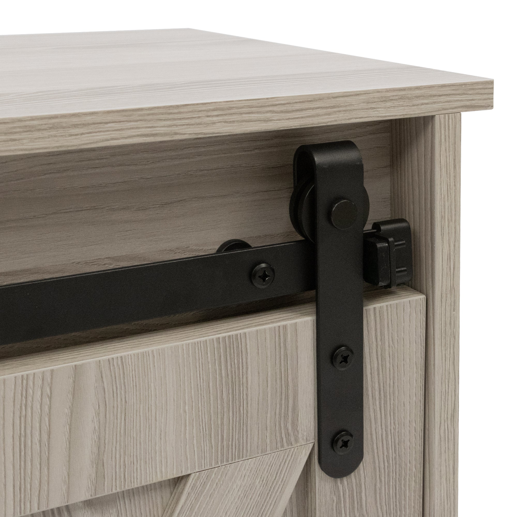 The television cabinet with an electronic fireplace,with Farmhouse Sliding Barn Door ,for TV up to 65 Inch Flat Screen MediaConsoleTable StorageCabinetWood Entertainment CenterSturdycolour:Washed Gray - Atlantic Fine Furniture Inc