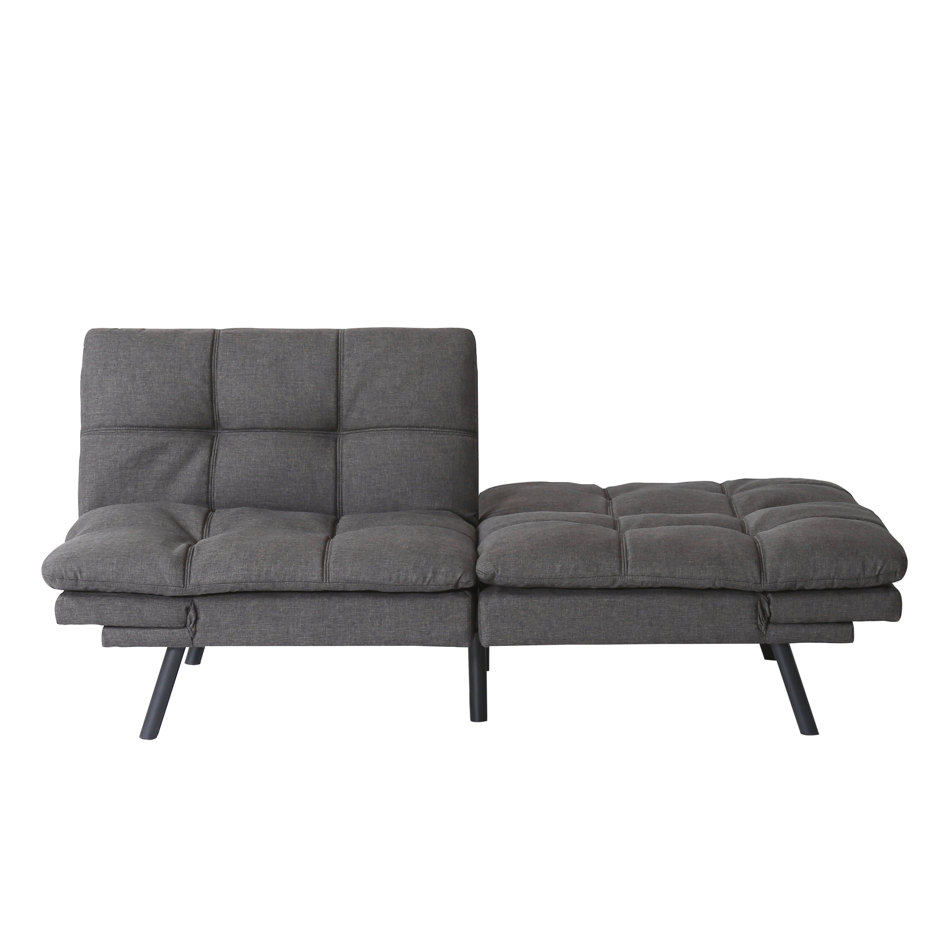 Convertible Memory Foam Futon Couch Bed, Modern Folding Sleeper Sofa-SF267FADGY - Atlantic Fine Furniture Inc