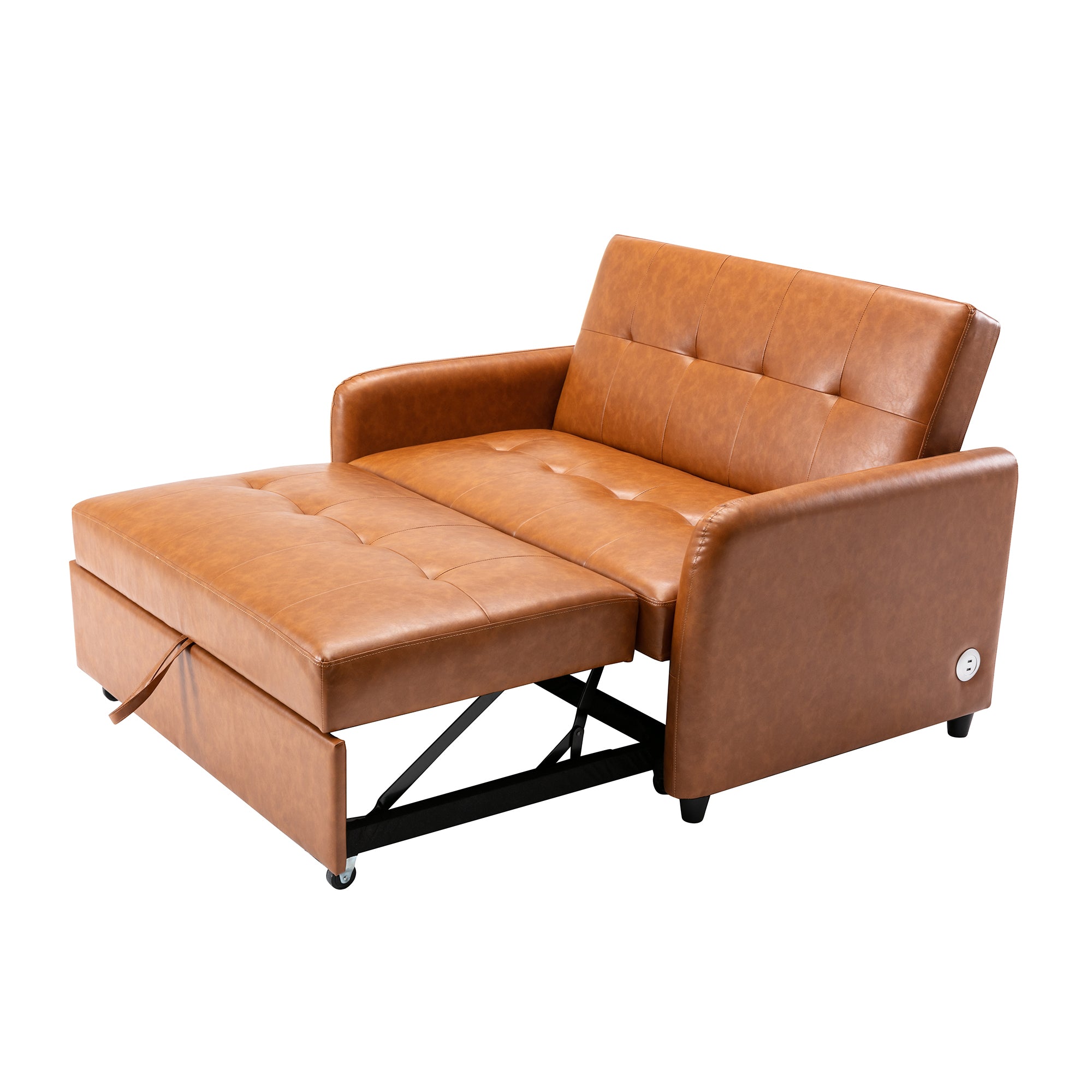 Orisfur. 51" Convertible Sleeper Bed, Adjustable Oversized Armchair with Dual USB Ports for Small Space - Atlantic Fine Furniture Inc