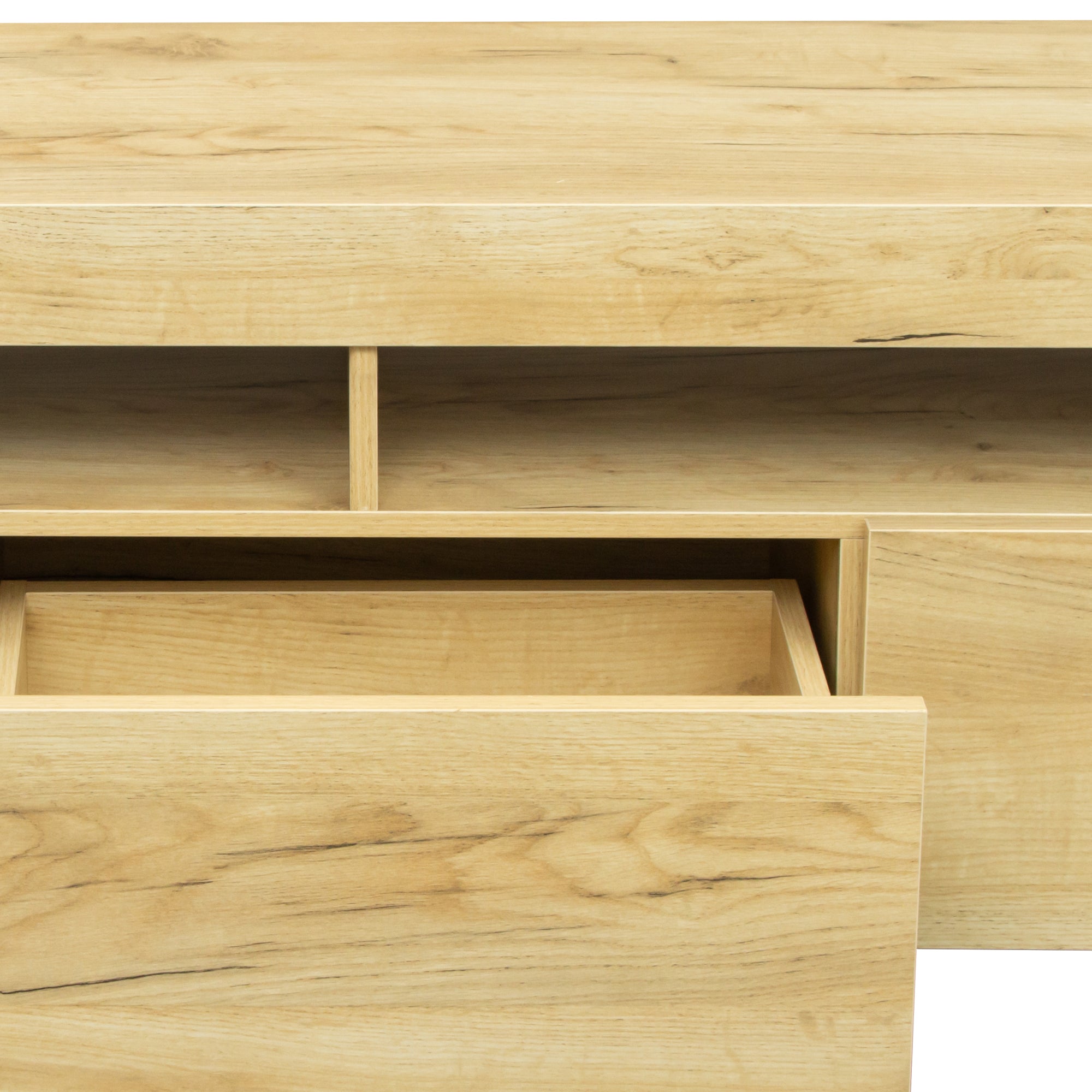 Living Room Furniture TV Stand Cabinet,Oak - Atlantic Fine Furniture Inc
