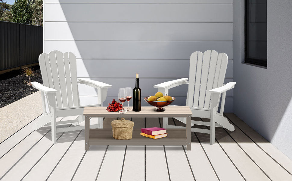 Resistant Adirondack Chair for Patio Deck Garden
Plastic Adirondack Chair, White, 1 piece. - Atlantic Fine Furniture Inc