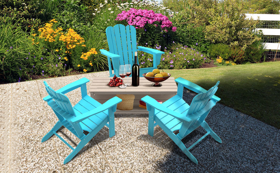 Resistant Adirondack Chair for Patio Deck Garden
Plastic Adirondack Chair, Fire Pit Chair, Blue,1 piece. - Atlantic Fine Furniture Inc