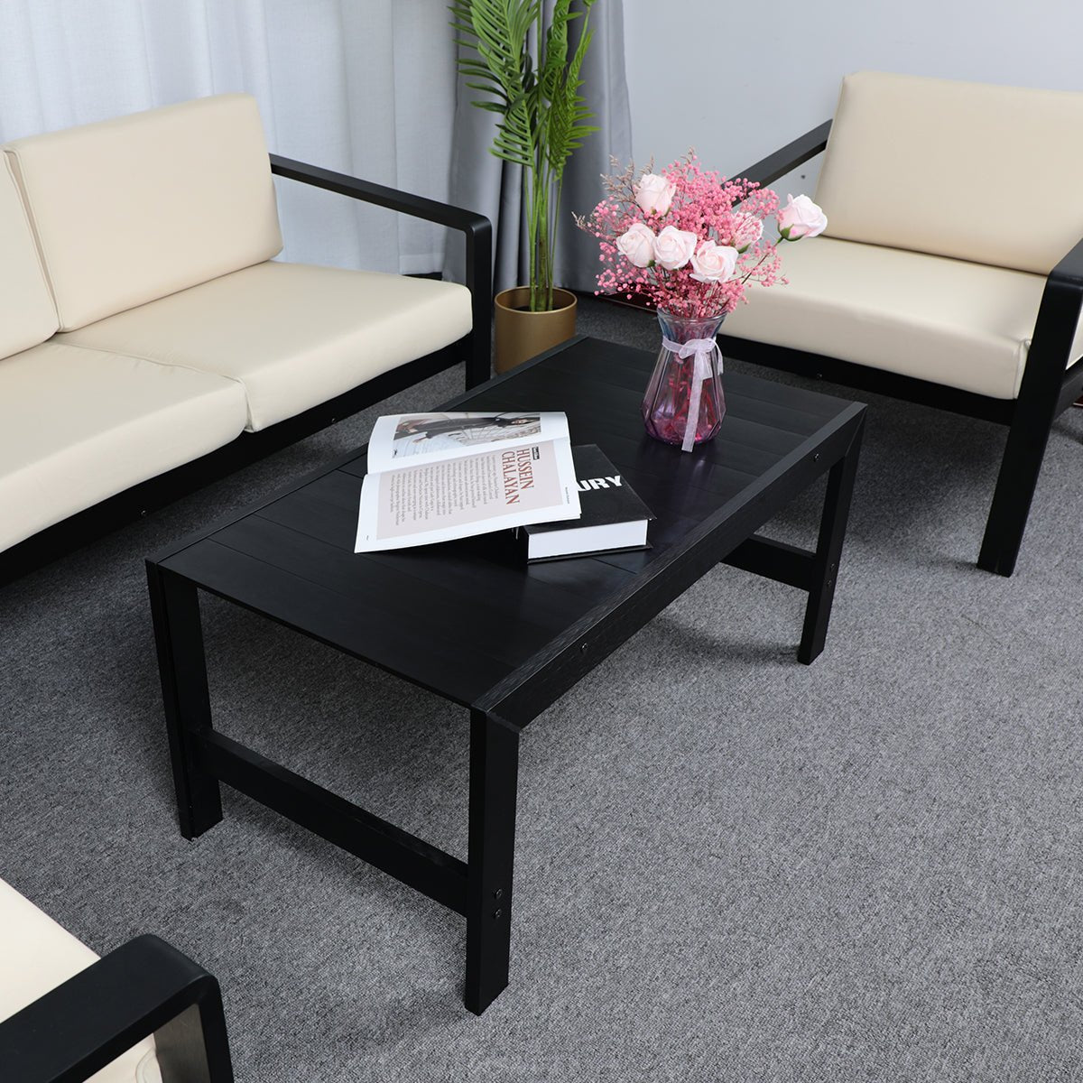 4 piece Outdoor Furniture Set With Outdoor Waterproof Sofa Coffee Table for Restaurant, Outdoor courtyard, Garden, Open-air balcony, Poolside - Atlantic Fine Furniture Inc