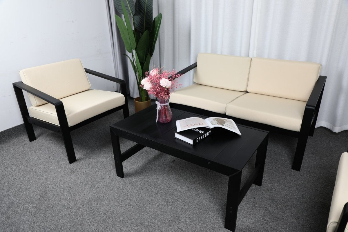 4 piece Outdoor Furniture Set With Outdoor Waterproof Sofa Coffee Table for Restaurant, Outdoor courtyard, Garden, Open-air balcony, Poolside - Atlantic Fine Furniture Inc