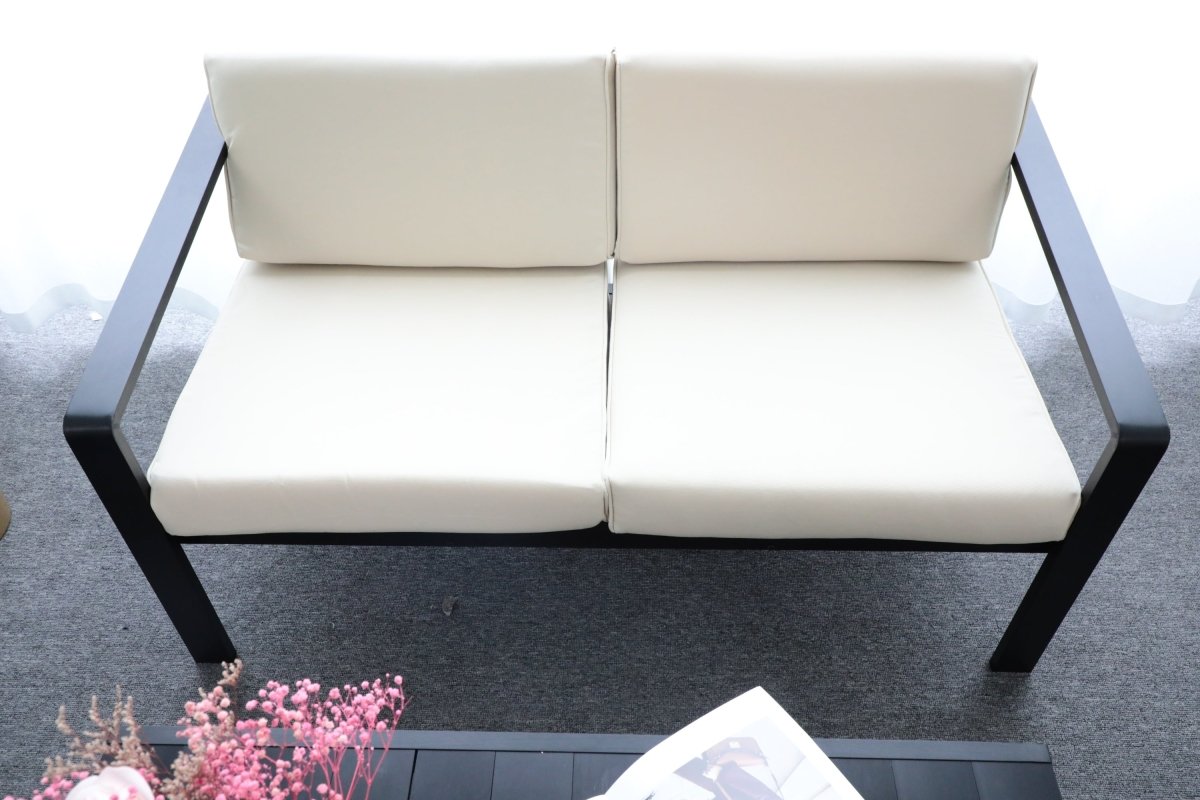 4 piece Outdoor Furniture Set With Outdoor Waterproof Sofa Coffee Table for Restaurant, Outdoor courtyard, Garden, Open-air balcony, Poolside - Atlantic Fine Furniture Inc