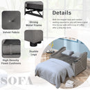 Orisfur. 50.6" Convertible Sleeper Bed, Adjustable Sofa Couch with Dual USB Ports for Living Room Space - Atlantic Fine Furniture Inc