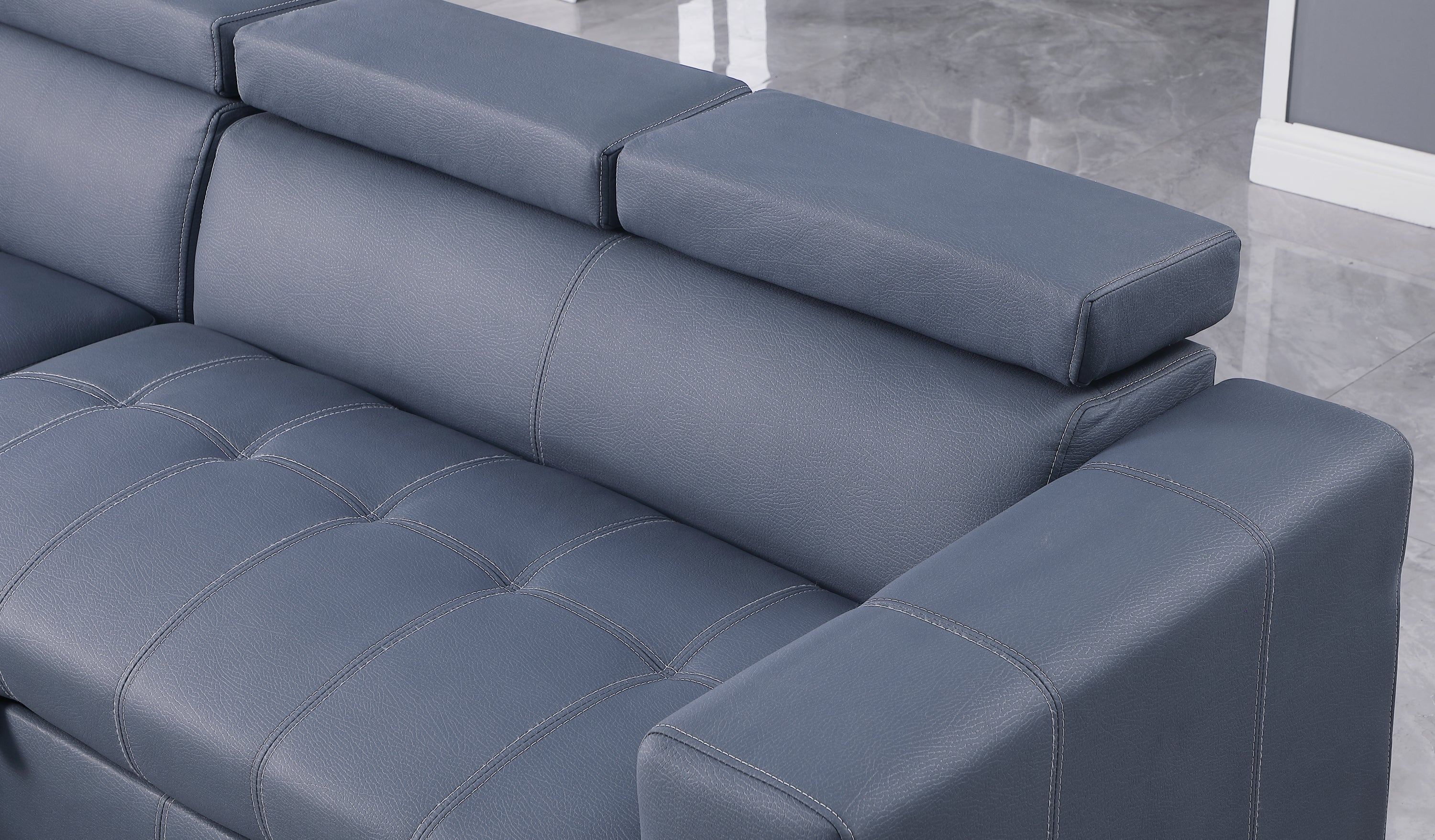 Revolution performance fabric, Reversible Sleeper Sectional Storage Sofa Bed, 3 Seat Both Left Handed And Right Handed (91x60.5x 33 inches) - Atlantic Fine Furniture Inc