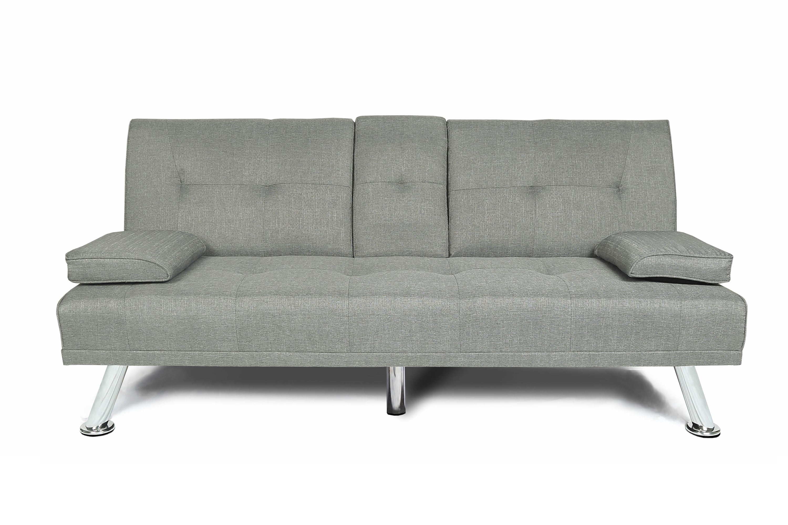 FUTON SOFA BED SLEEPER LIGHT GREY FABRIC(W22319412、W22332866) - Atlantic Fine Furniture Inc