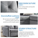 Orisfur. 83" Pull Out Sleeper Sofa Reversible L-Shape 3 Seat Sectional Couch with Storage for Living Room Furniture Set - Atlantic Fine Furniture Inc