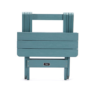 TALE Adirondack Portable Folding Side Table Square All-Weather and Fade-Resistant Plastic Wood Table Perfect for Outdoor Garden, Beach, Camping, Picnics Blue - Atlantic Fine Furniture Inc